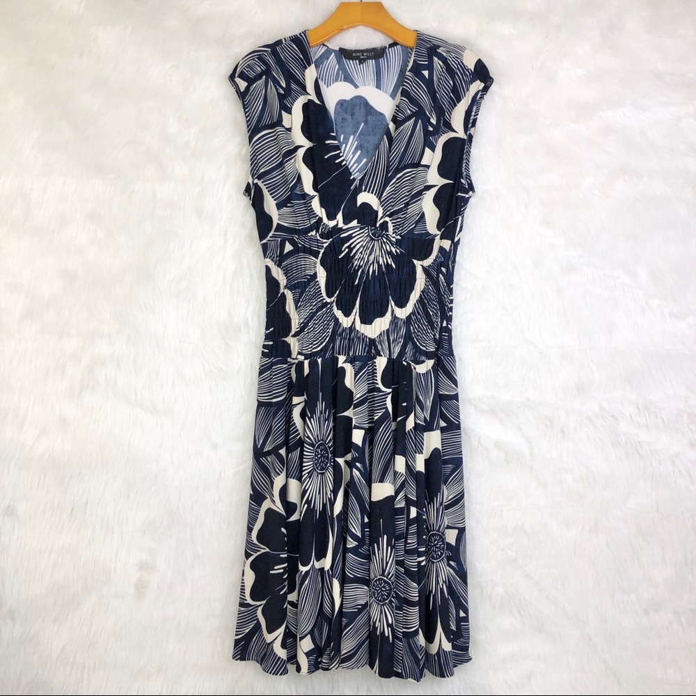 Nine West floral v-neck Jersey dress